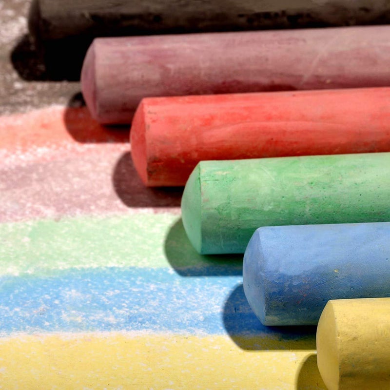 feela Sidewalk Chalk, 144 Pack 18 Colors Sidewalk Chalk Set For Kids Jumbo Chalk Bulk, Great for Kids Family, Paint on Sidewalk School Chalkboard Blackboard Street Playground - Image 4